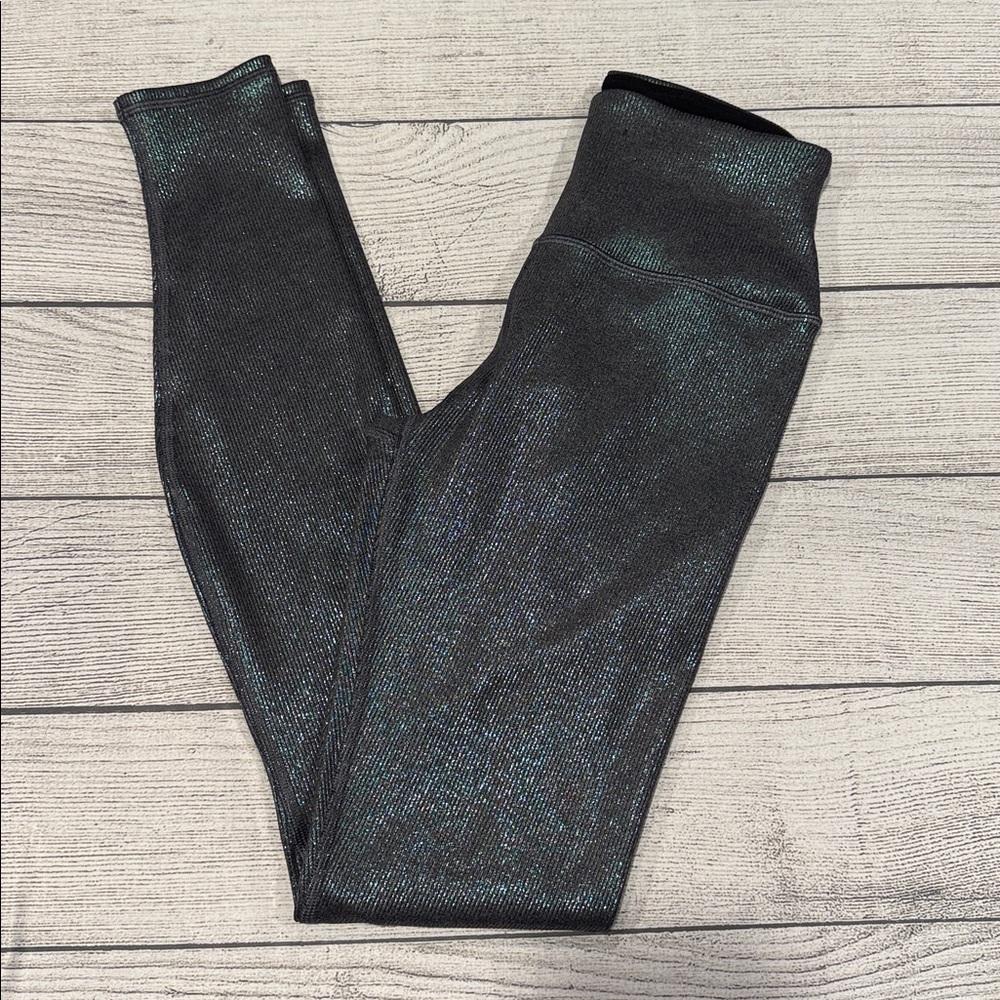 Women’s Alo Yoga Alosoft Ribbed High Waist Shimmer Leggings size S